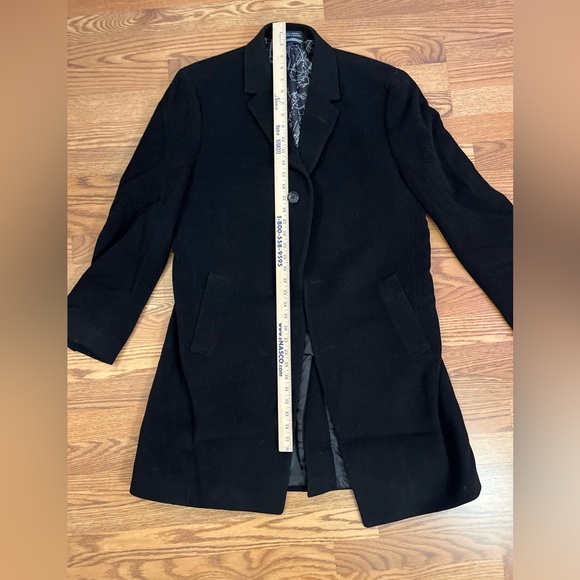 Nautica Black Overcoat Coat Jacket L42 - Picture 3 of 5